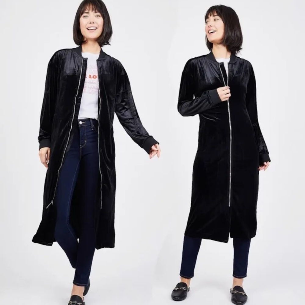 Juicy Couture Longline Velvet Bomber